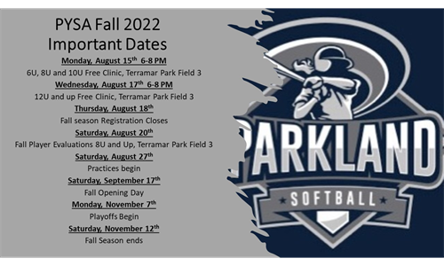 Fall 2022 Important Dates